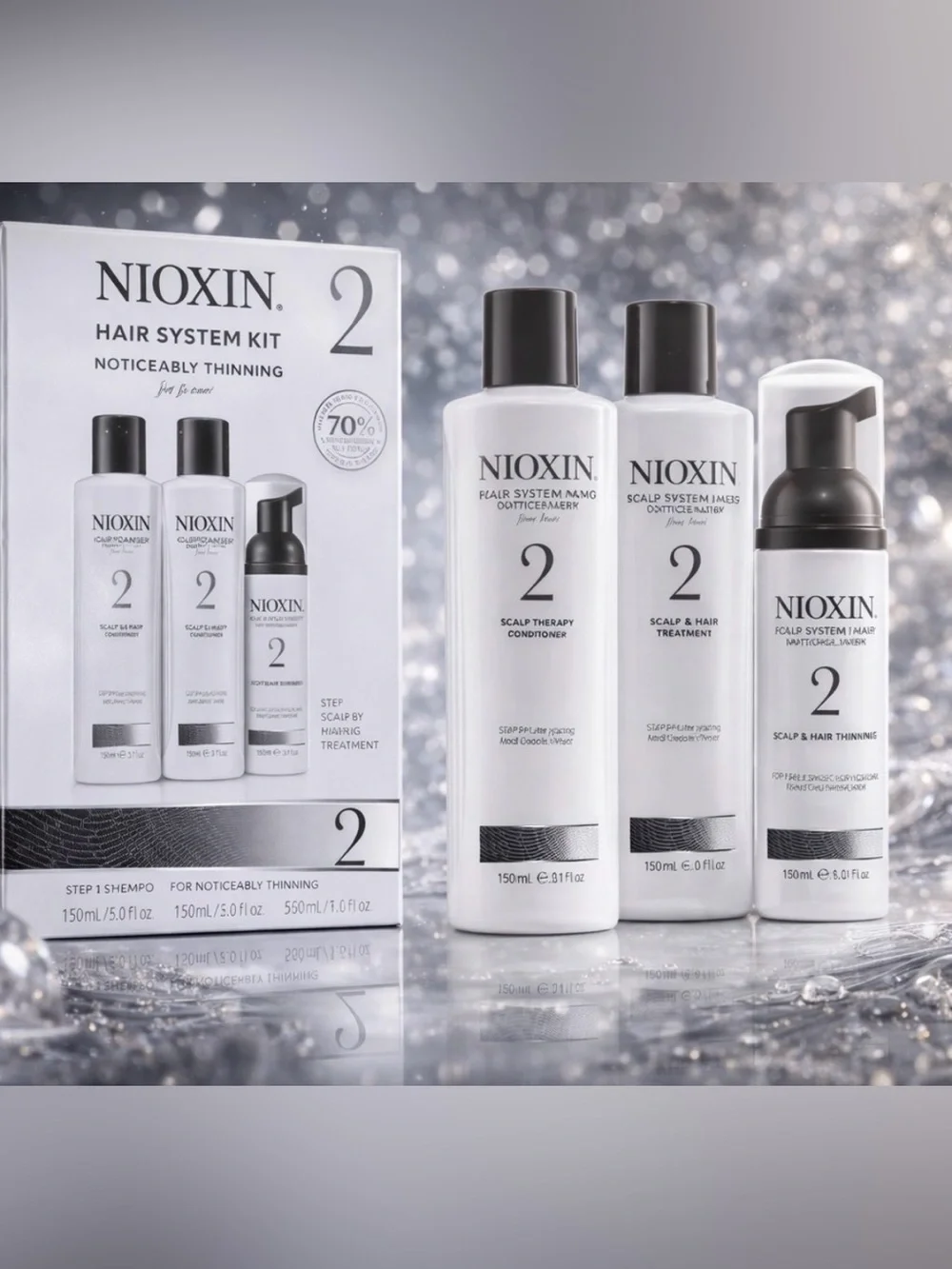 Nioxin System 2 Scalp Therapy & Hair Treatment Kit - White